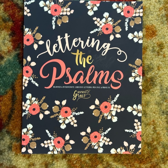 Floral Adult Lettering the Psalms Book - Picture 1 of 5